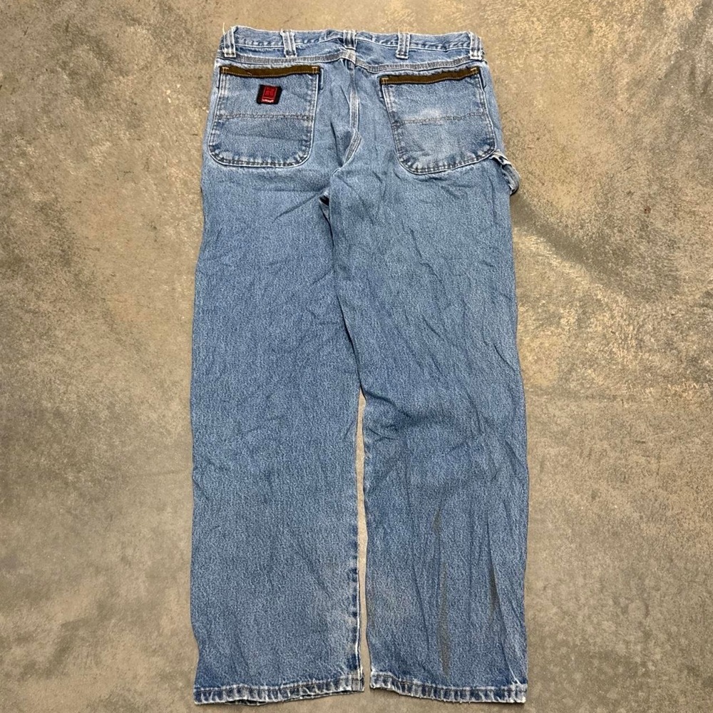 Vintage Blue Wrangler Riggs Heavyweight Workwear Jeans 36x32